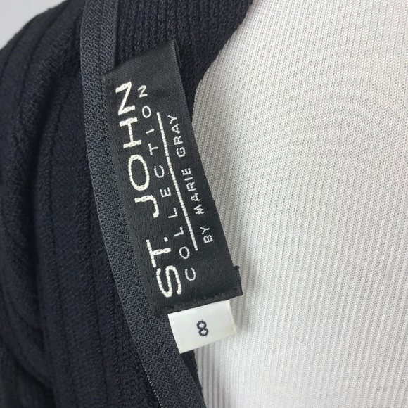 St John Collection Long Sleeve Black Sweater Dress - Picture 7 of 7